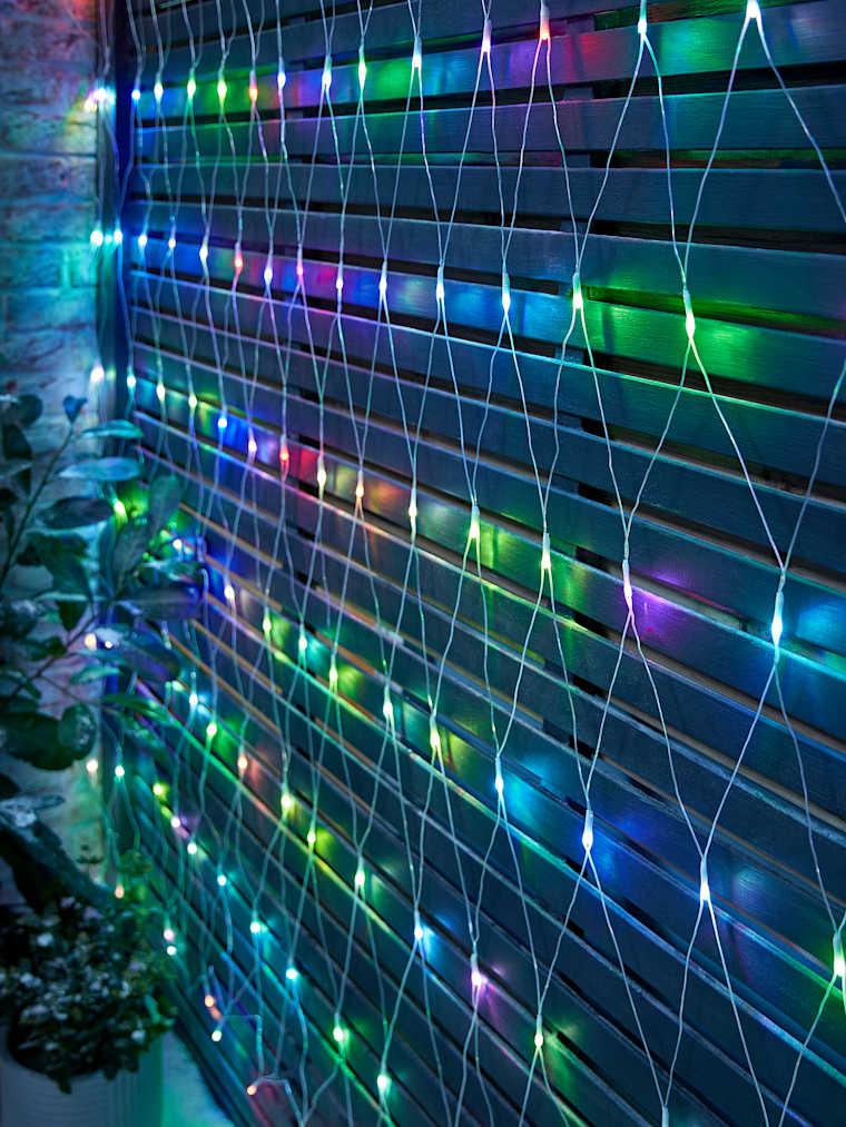 IP44 Multicoloured 3m by 2m 2 LED Outdoor Net Light