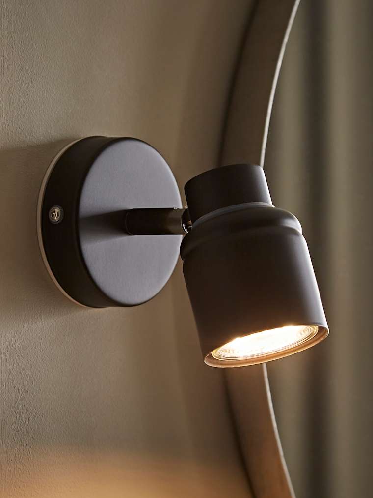IP44 Matte Black Round Spotlight