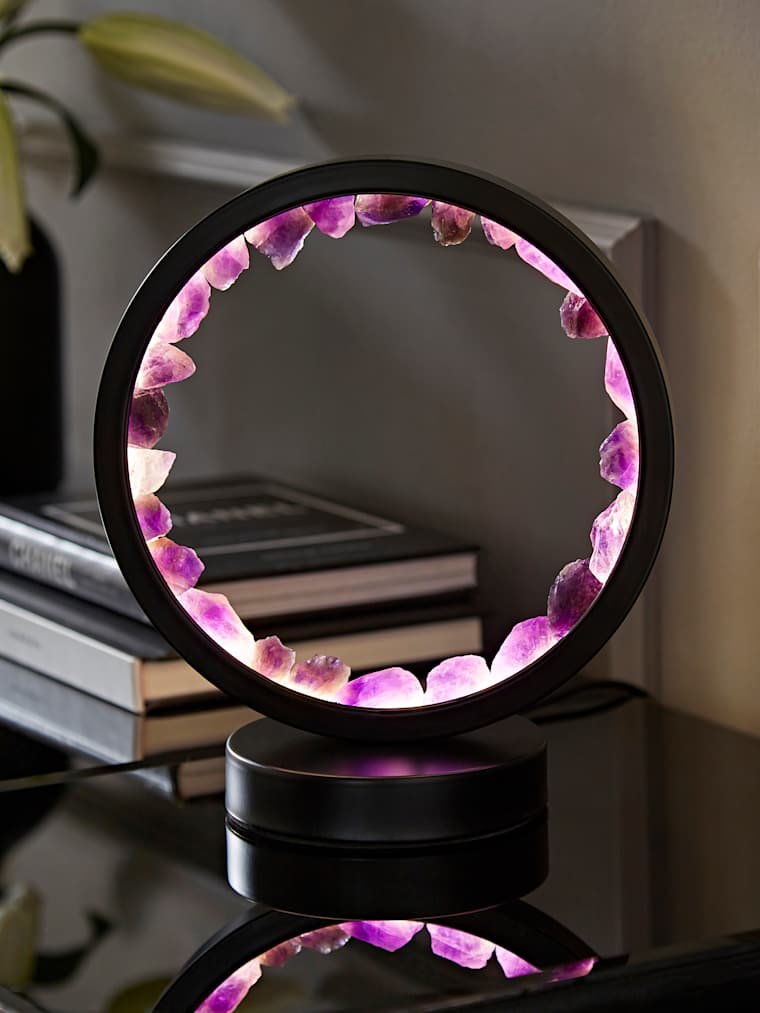 Amethyst Wellness Lamp with Warm White LEDs
