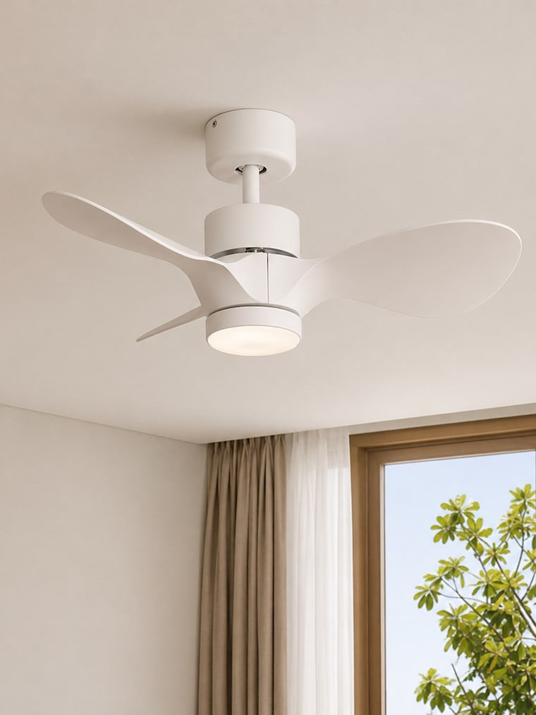 24 Inch 3 Blade Integrated LED Ceiling Fan with Remote Control in Matte White