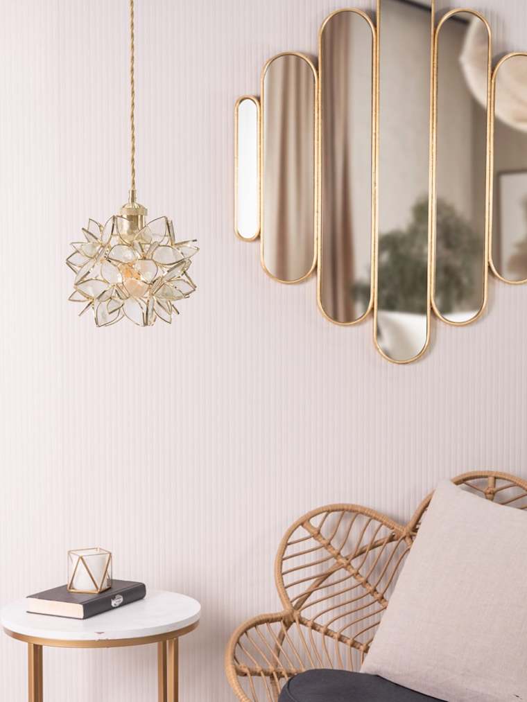 Clear Glass Flower Easy Fit Ceiling Shade