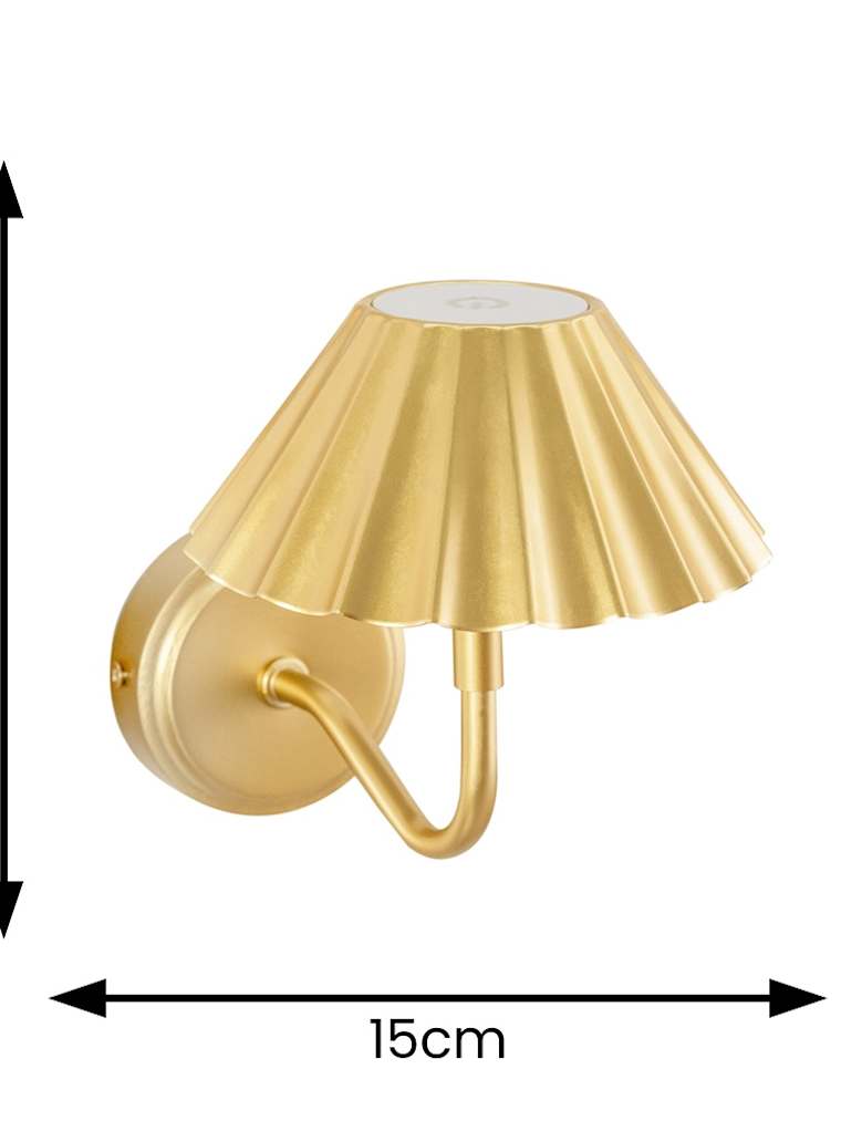 Avery Rechargeable LED Wall Light in Gold (26647)