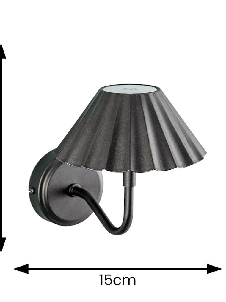 Avery Rechargeable LED Wall Light in Black