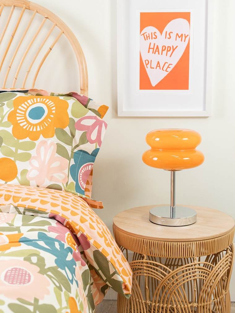 Rechargeable Orange Table Lamp