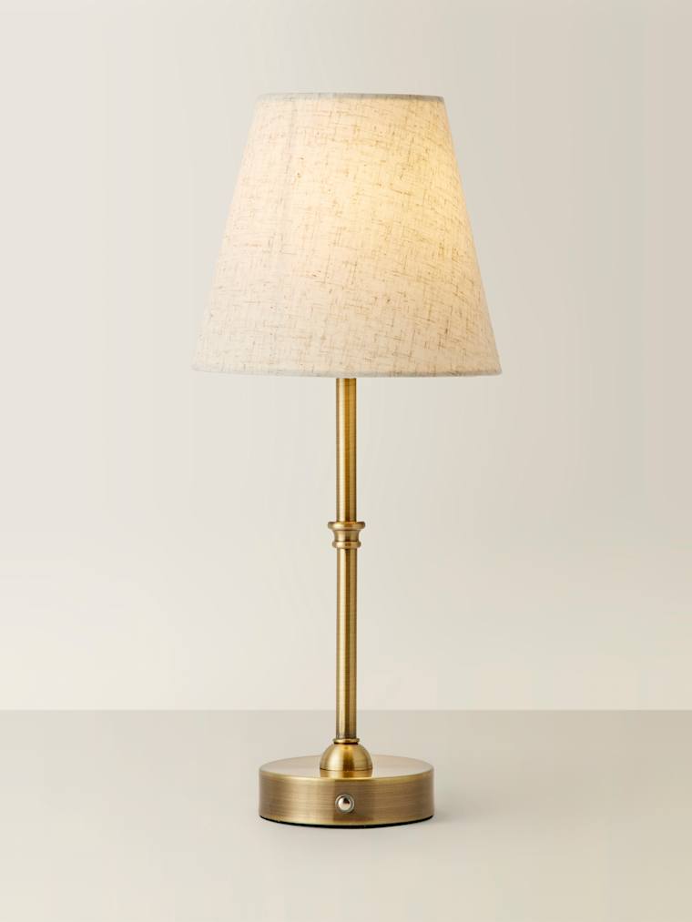 Antique Brass Rechargeable LED Table Lamp