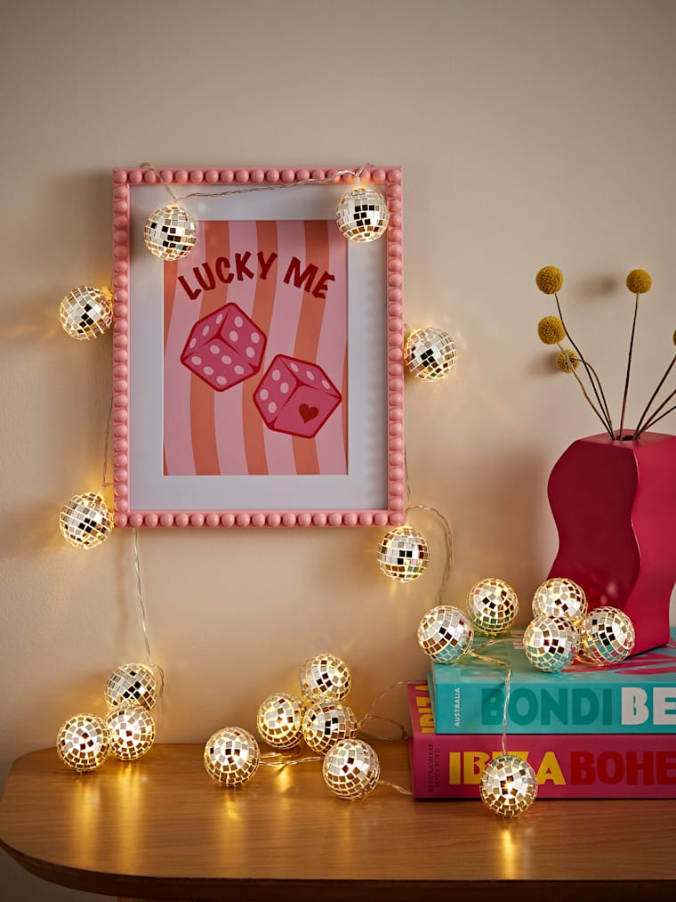 Set of 20 LED Disco Ball String Lights