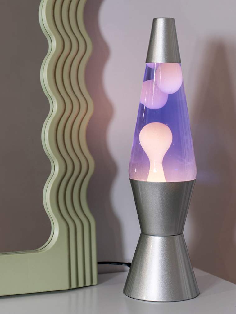 LED Lava Lamp in White and Purple
