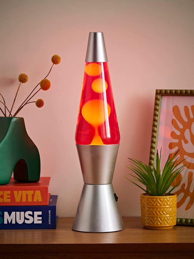 LED Lava Lamp in White and Pink