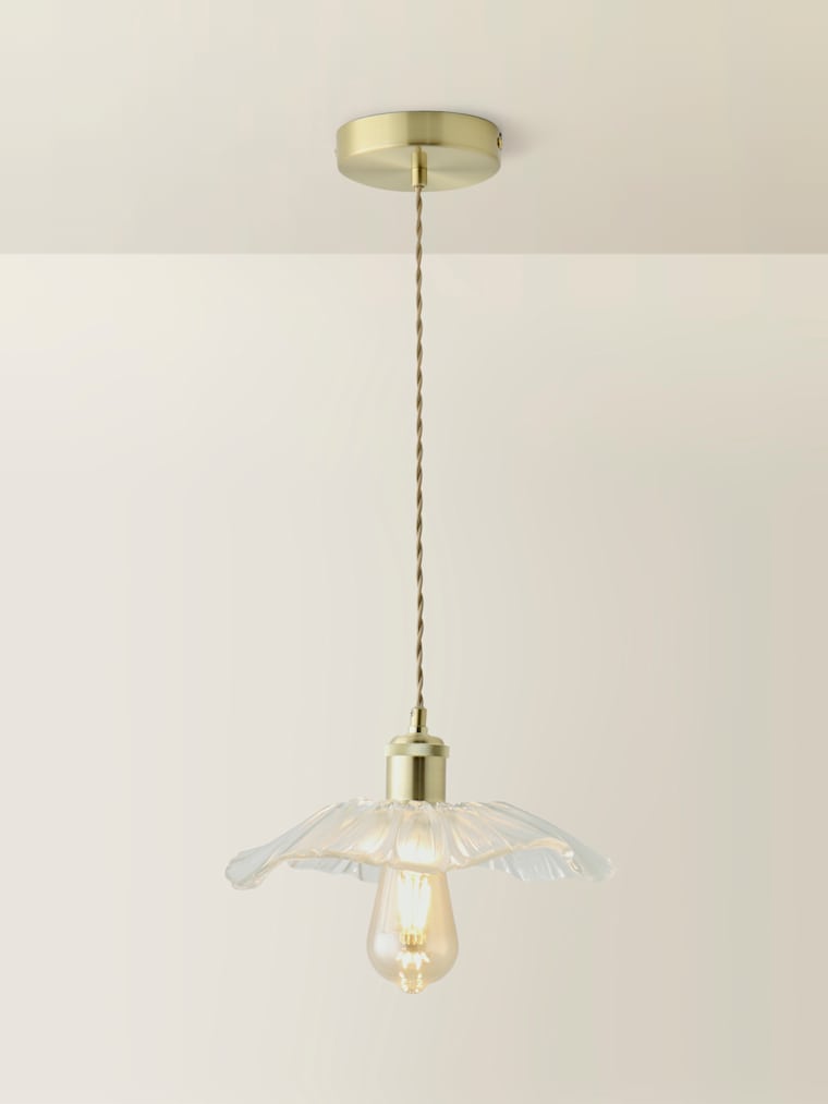 Glass Flower Pendant Ceiling Light