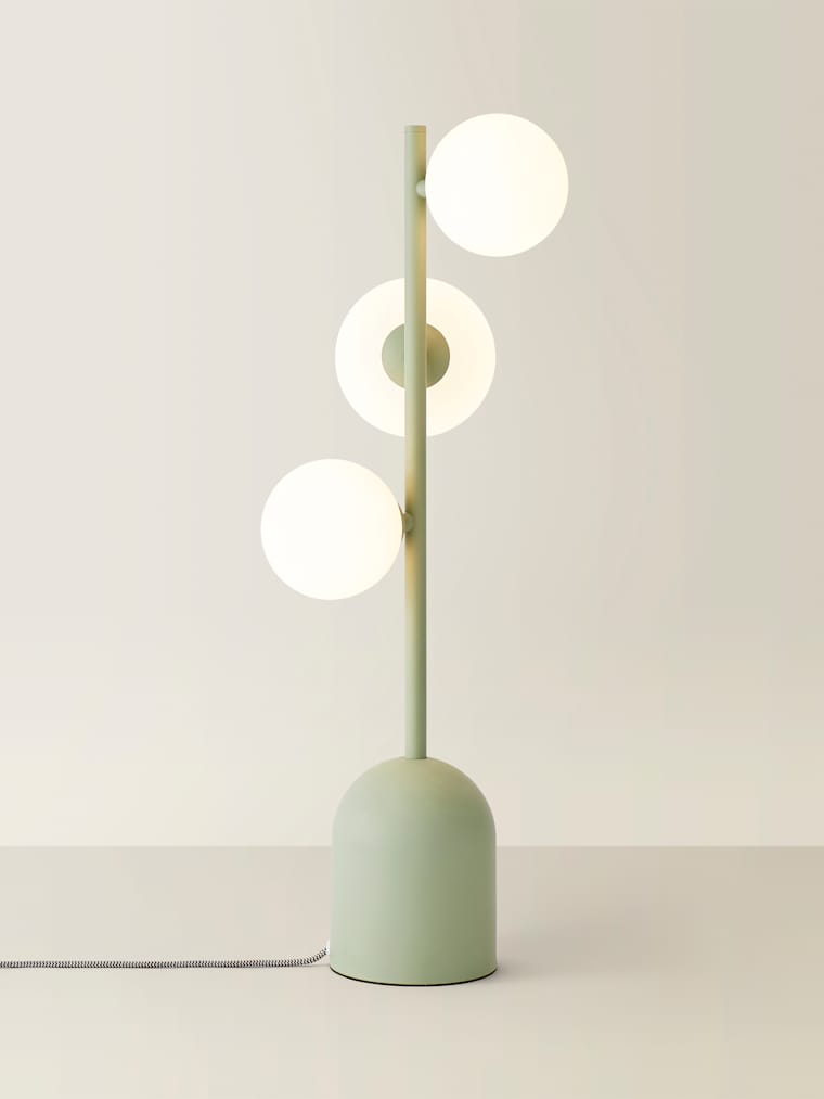 3-Way Sage Green Table Lamp