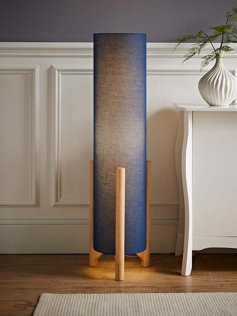 Navy Midi Floor Lamp