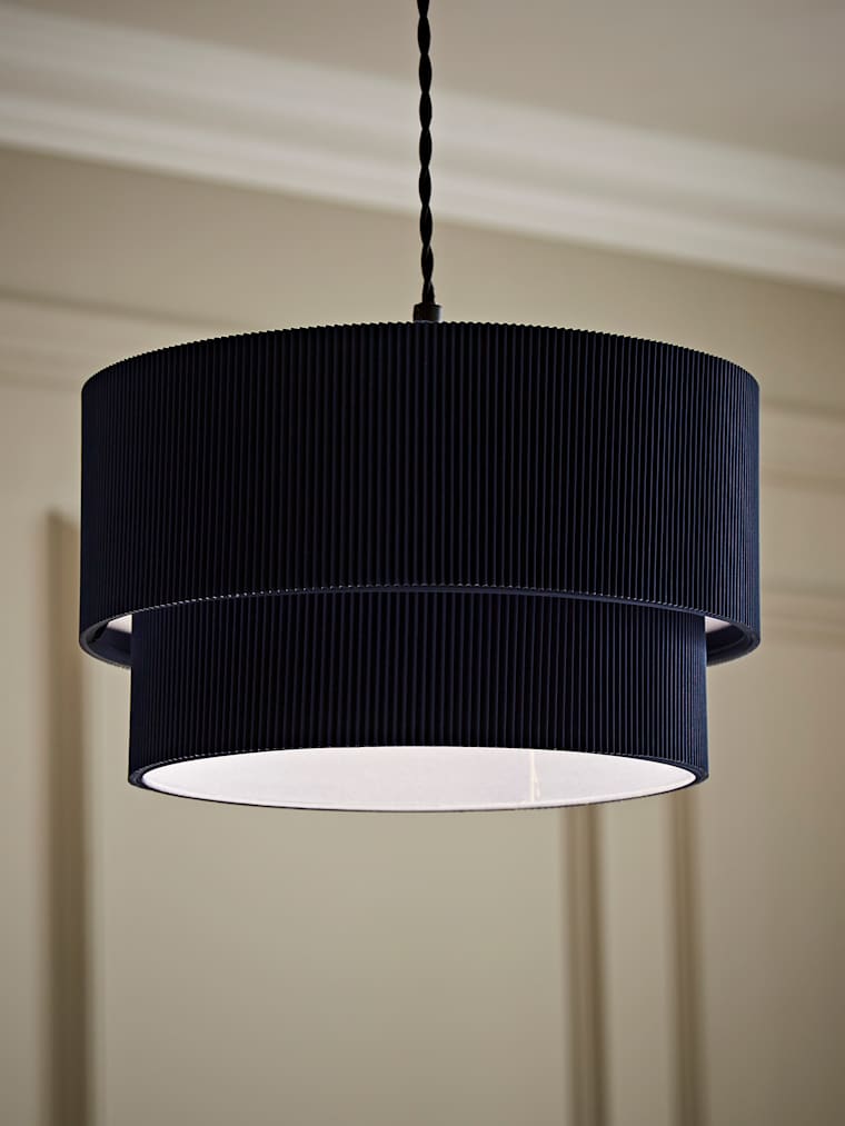 Blue 2 Tier Crinkle Shade