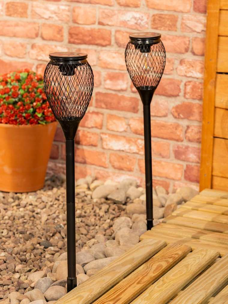 Pack of 2 Solar Cage Stake Lights
