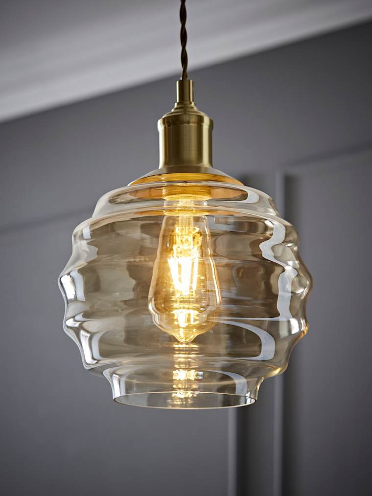 Champagne Bubble Glass Easy Fit Pendant
