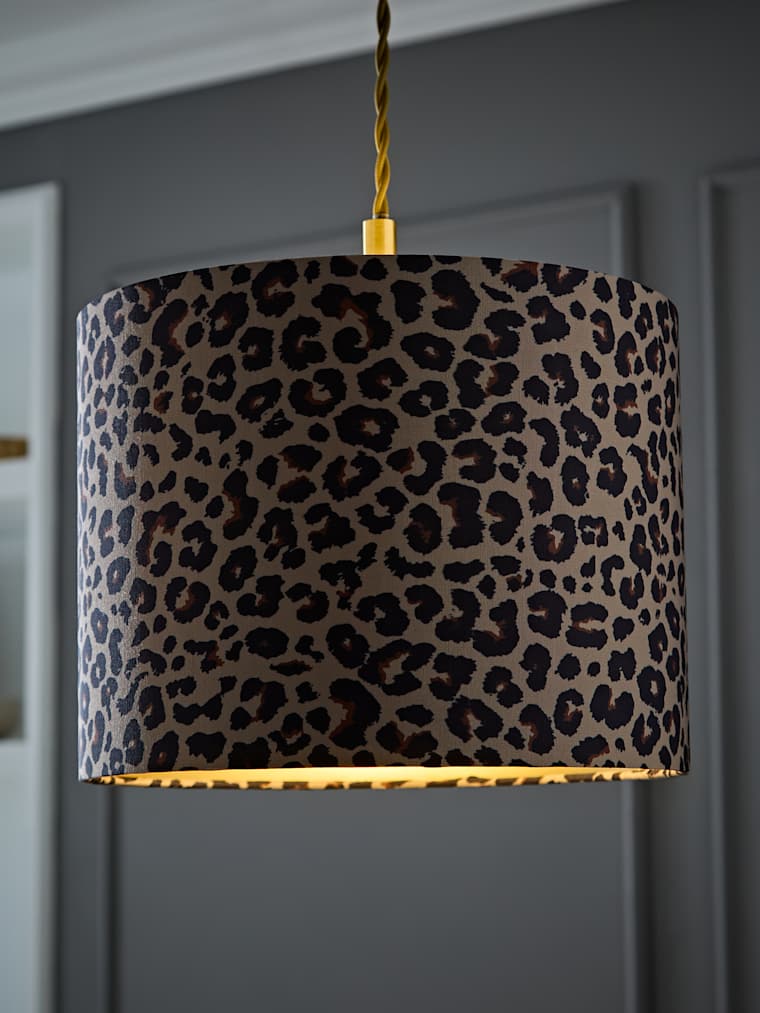 Small Leopard Shade with Gold Inner