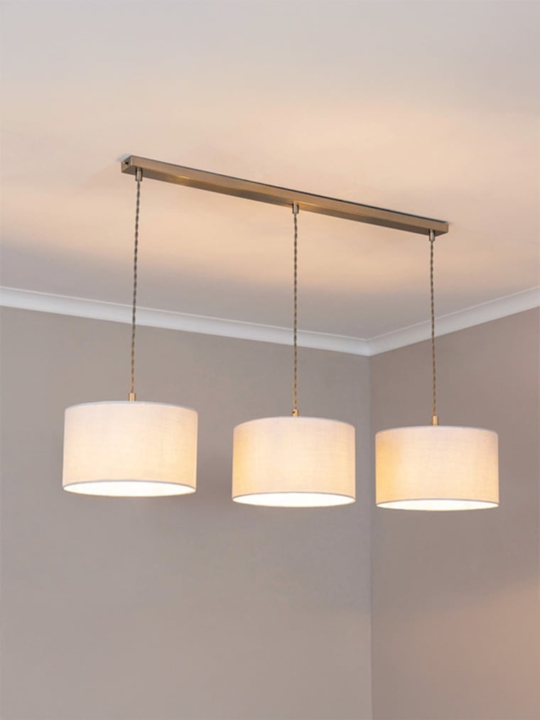 Brushed Chrome Ceiling Pendant Bar Lamp Holder