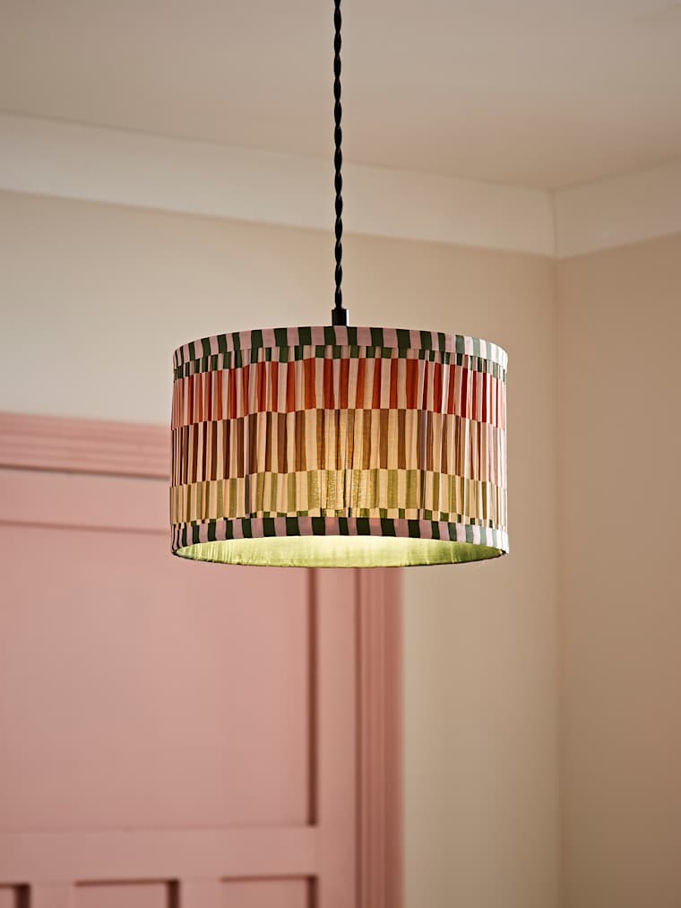 Small Natural Stripe Easy Fit Shade