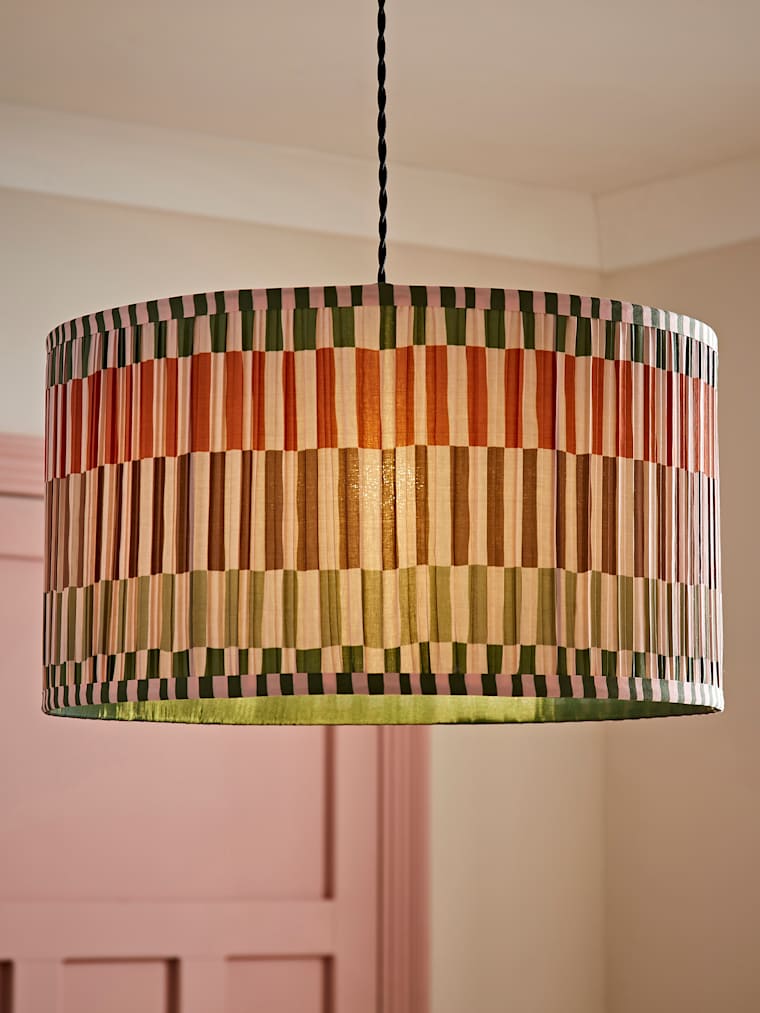 Large Natural Stripe Easy Fit Shade