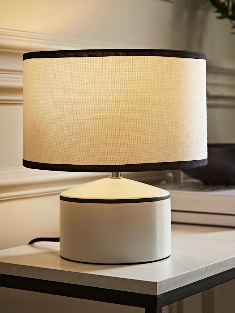Black Trim Ceramic Table Lamp