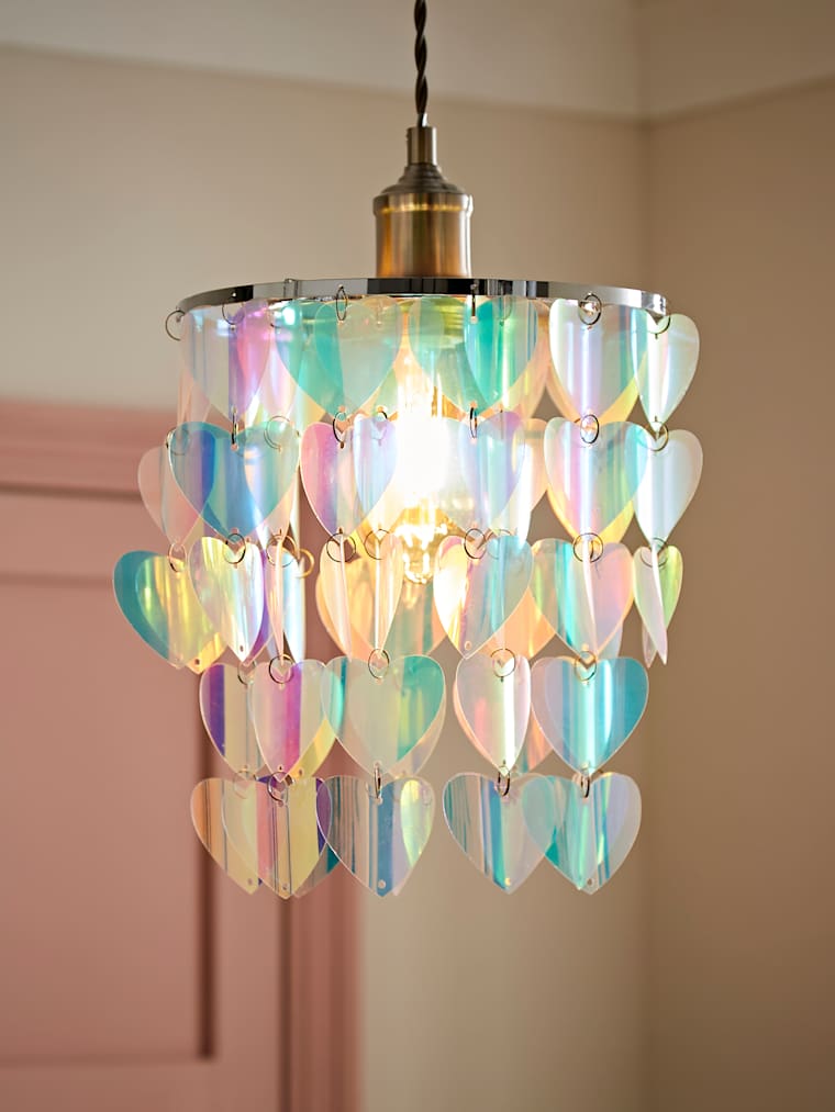 2 Tier Iridescent Hearts Easy Fit Shade