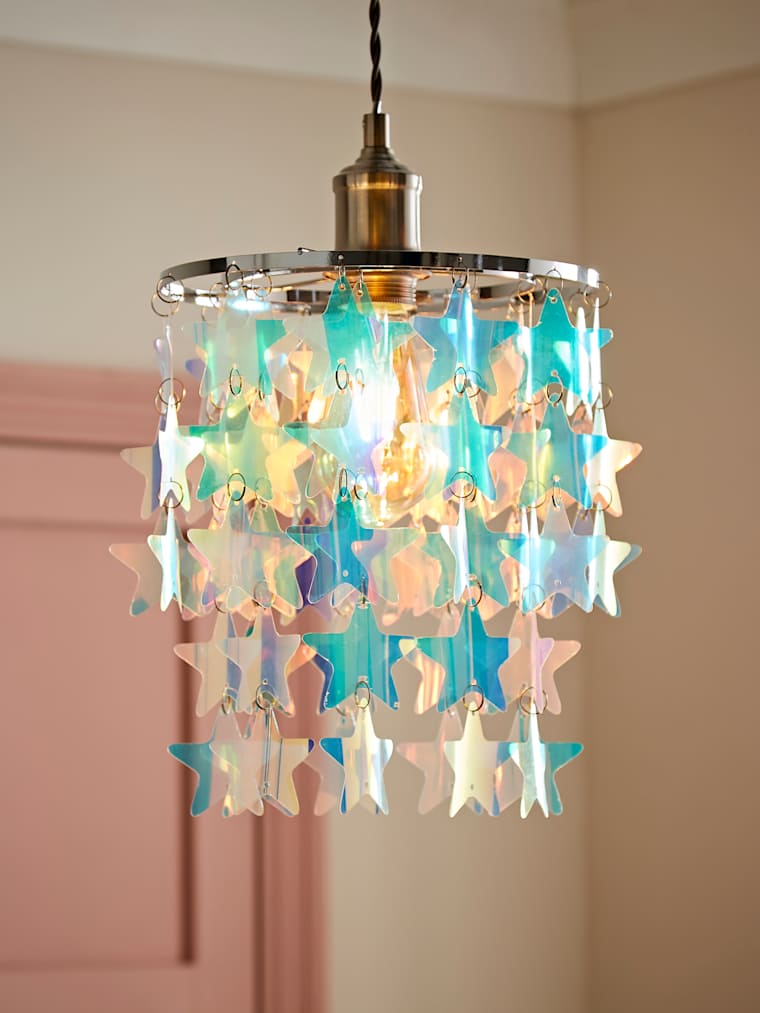 2 Tier Iridescent Stars Easy Fit Shade
