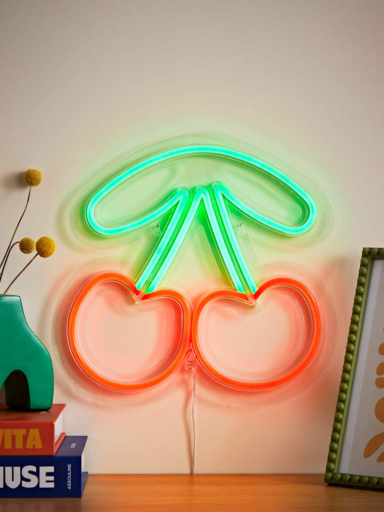 Cherries Neon Wall Light