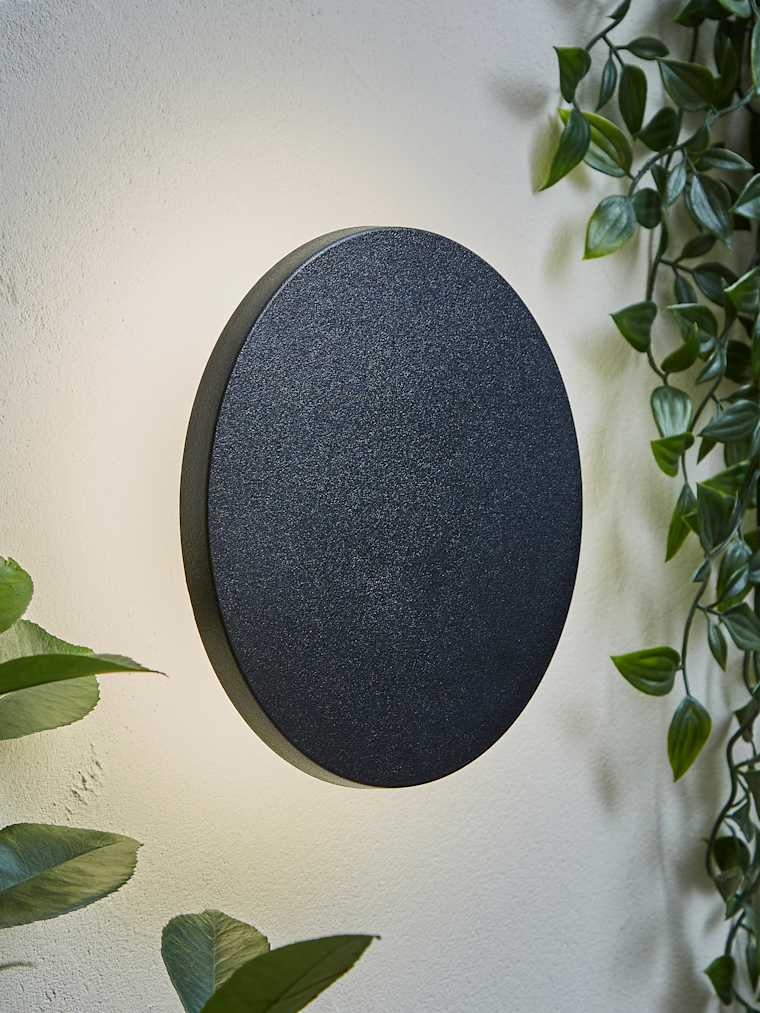 Outdoor Circle Backlit LED Wall Light