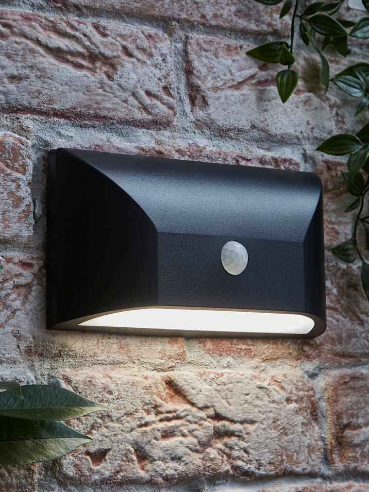 Black Outdoor LED PIR Downlight