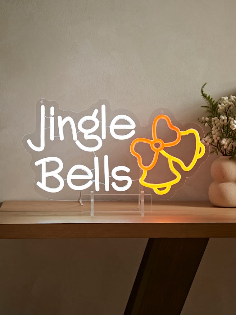Jingle Bells Neon Effect Sign