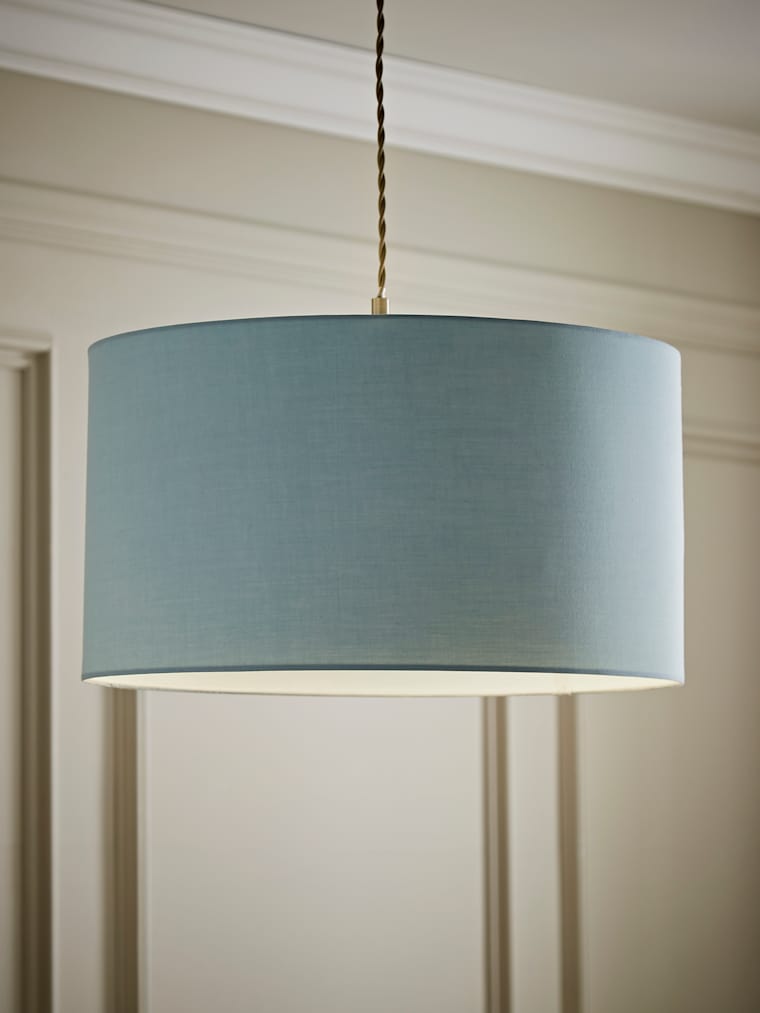 Large Duck Egg Fabric Drum Shade