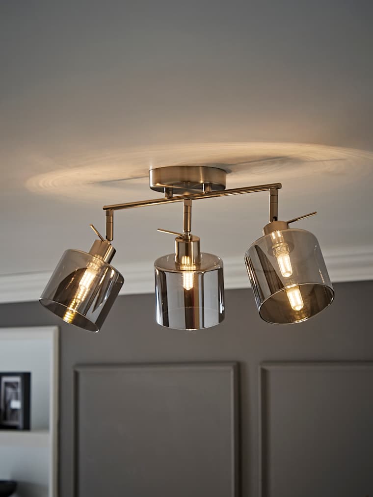 Brushed Chrome 3 Way Spotlight Bar