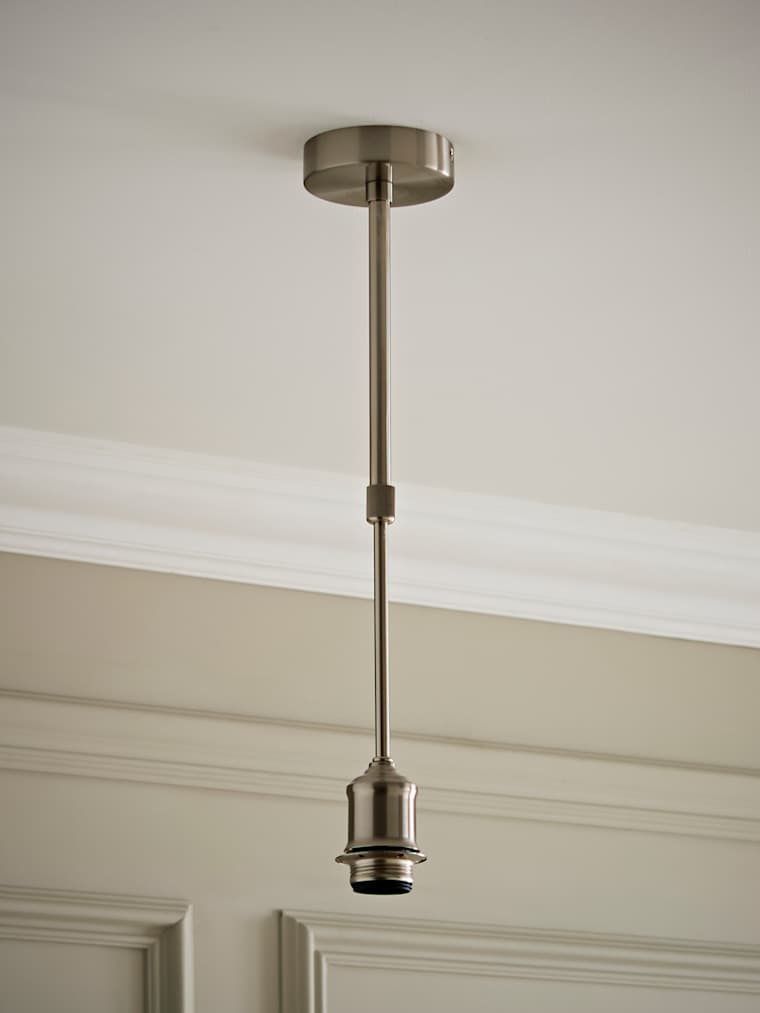 Brushed Chrome Adjustable Drop Ceiling Lampholder