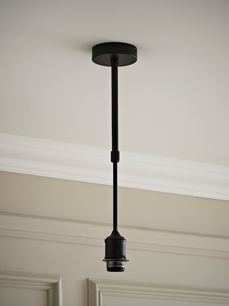 Matte Black Adjustable Drop Ceiling Lampholder