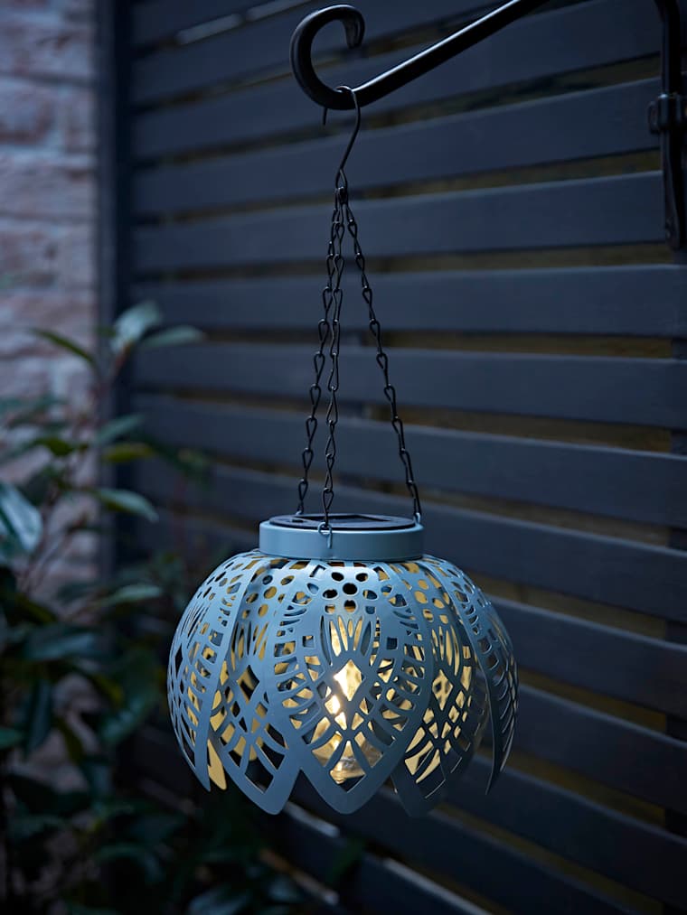 Powder Blue Hanging Solar Light