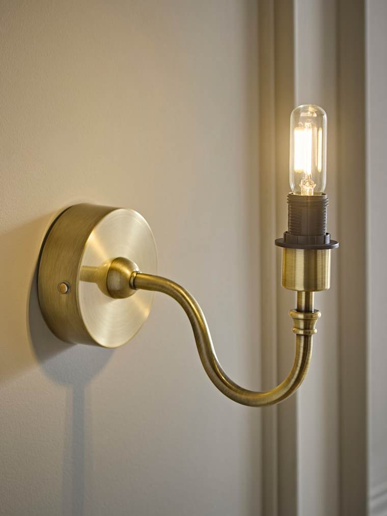 Brushed Gold Rechargeable Semi Flush Wall Light Base
