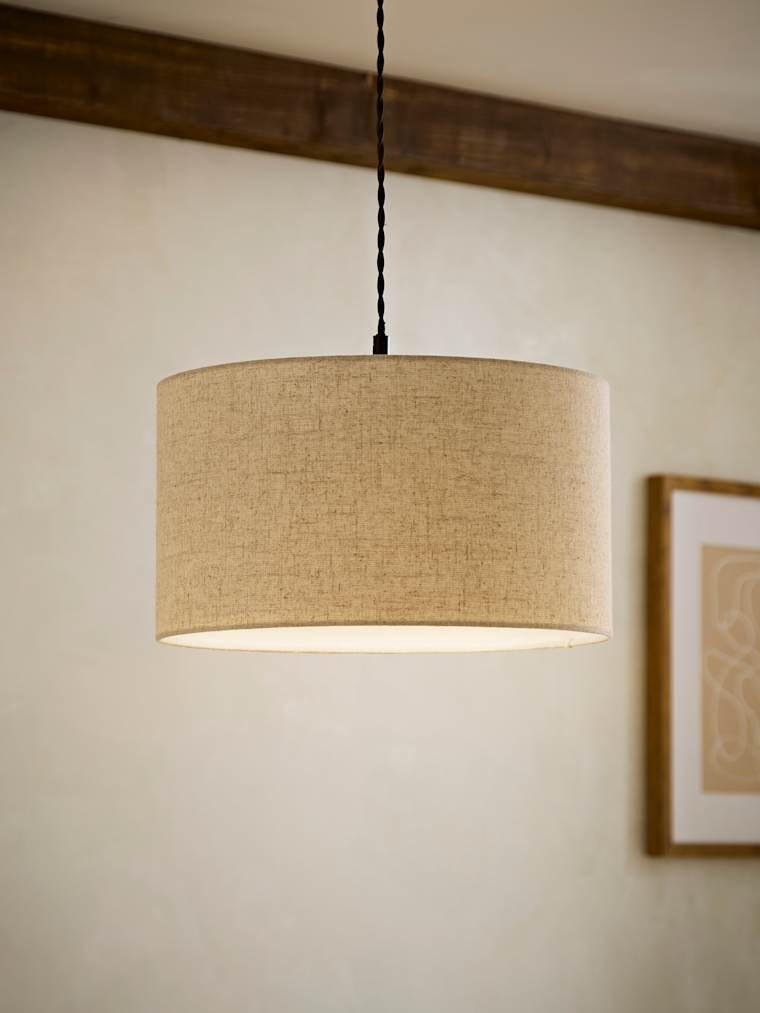 Natural Linen Drum Shade