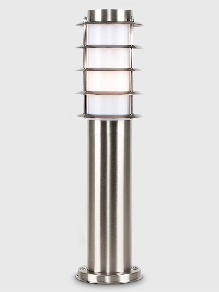 4 x IP44 45cm Brushed Chrome Bollard Lights