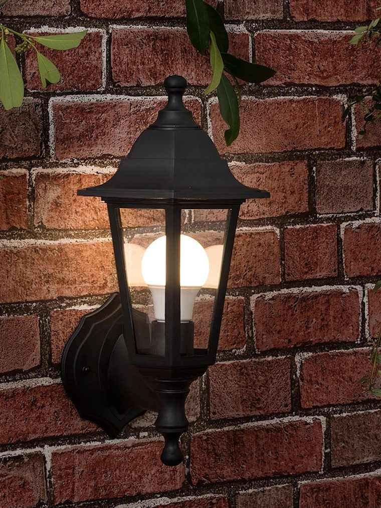 Pair of IP44 Outdoor Black Up/Down Lantern