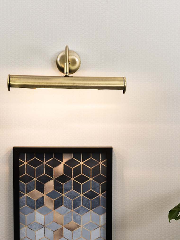 Pair of Antique Brass Traditional Picture Wall Lights