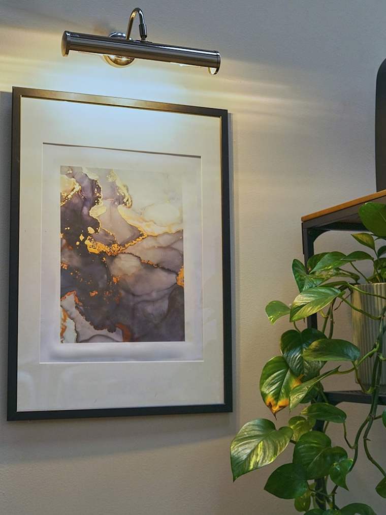 Pair of Black Traditional Picture Wall Lights