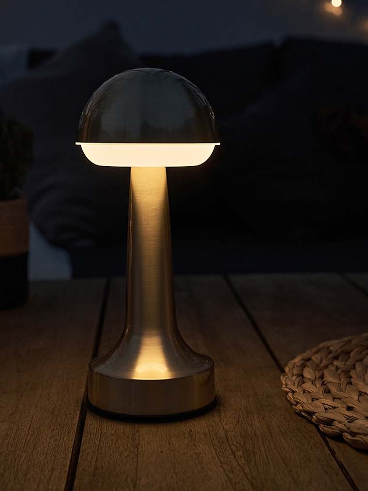 Trio of Outdoor Rechargeable Touch Table Lamps