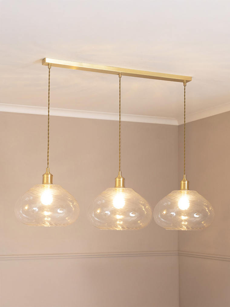 Gold with Twill Glass Diner Light